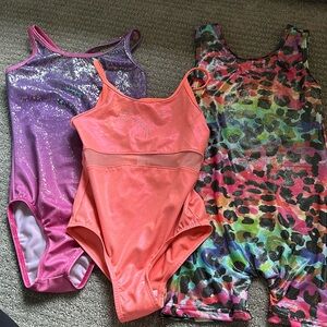 Three leotards for dance/gymnastics- sold together